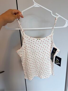 Set of 2 Cami Tank Top - white and navy